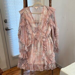 Ted Baker Pink and Cream Patterned Romper